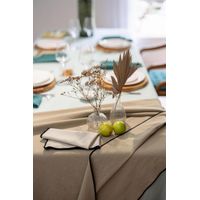 Nappe en coton recyclé Grace 140 x 140 Camel - Visuel 3